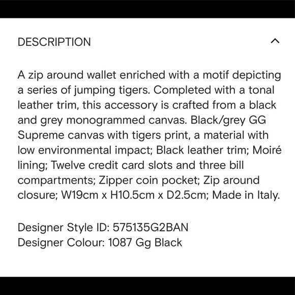 Gucci zip around wallet with tiger print - Picture 5 of 6